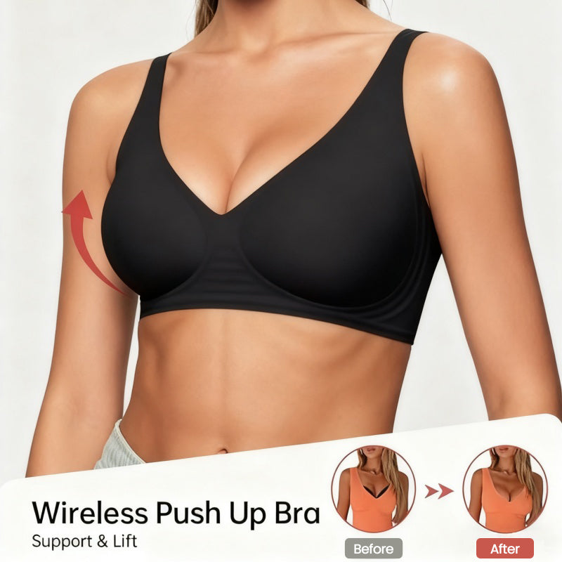 🔥BUY 1 GET 2ND 50% OFF🔥Seamless Deep V Push-Up Wireless Bra