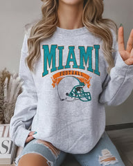 PLUS SIZE Hometown Pullover City Football Retro Sweatshirt