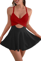 One Piece Skirt Swimsuit Tummy Control Bathing Suits