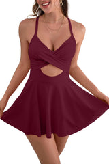 One Piece Skirt Swimsuit Tummy Control Bathing Suits