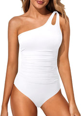 One Shoulder One Piece Tummy Control Bathing Suits