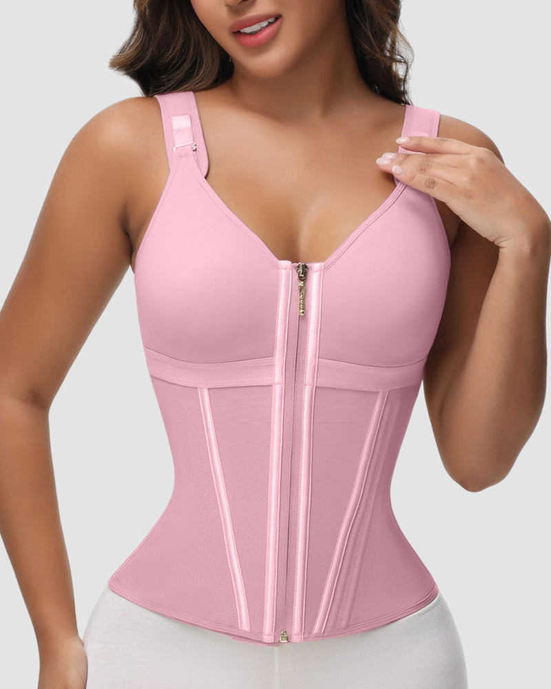 Extreme Latex Corset Waist Vest With Bra
