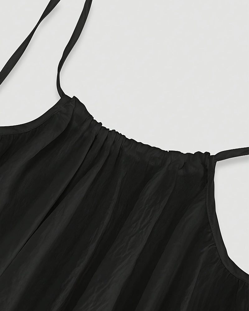 Women’s Solid Color Backless Slip Dress