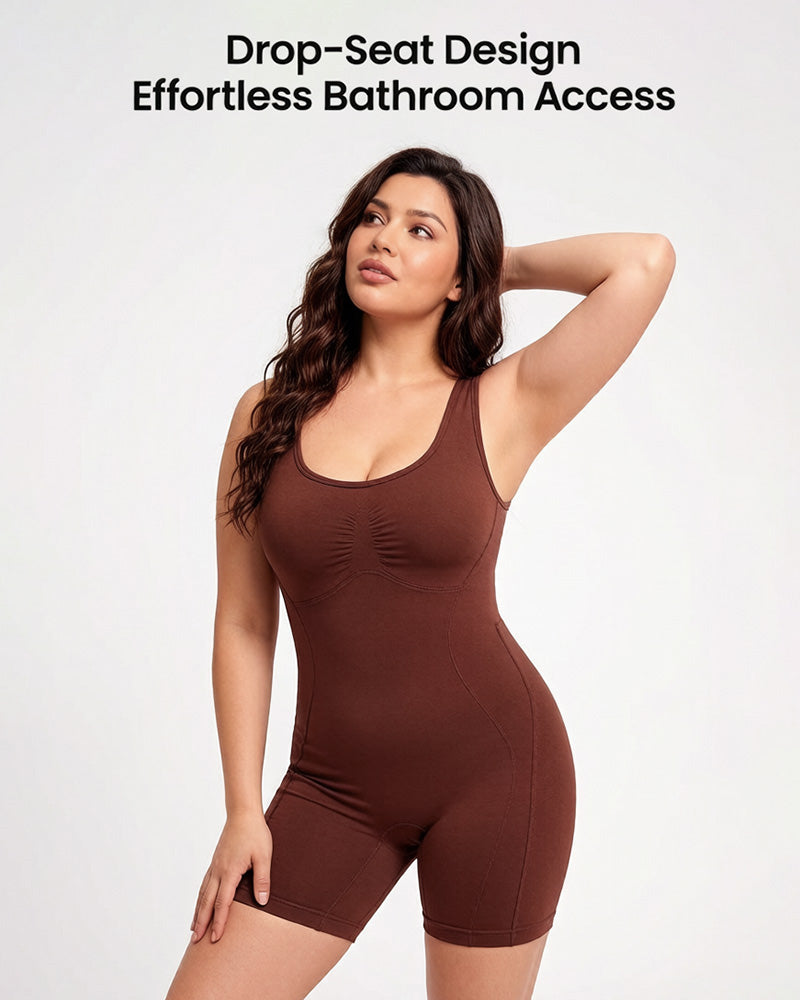 Open Back Tummy Control Butt Lifter Back Support Scrunch Postpartum Bodysuit