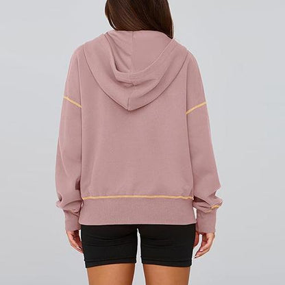 Women's Hooded Sweatshirts Long Sleeve Half Zip Pullover