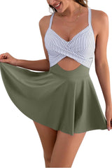 One Piece Skirt Swimsuit Tummy Control Bathing Suits