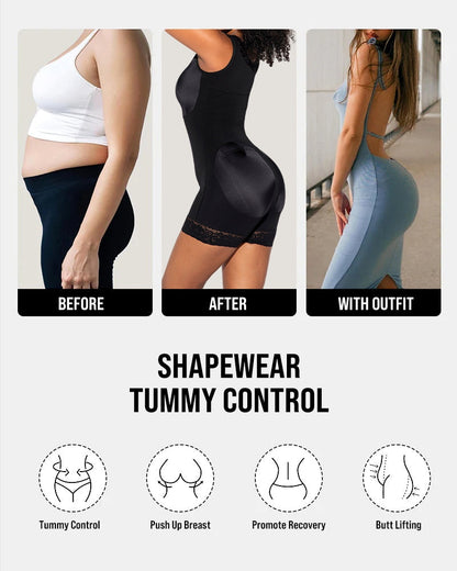 Ultra Firm Fajas - Tummy Control & Butt Lifter with Zipper Crotch
