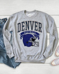 PLUS SIZE Hometown Pullover City Football Retro Sweatshirt