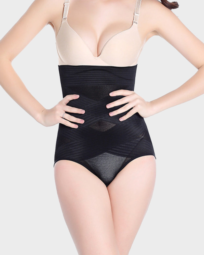 Women's Slim Cross Design High Waist & Hip Lift Body Shapwear