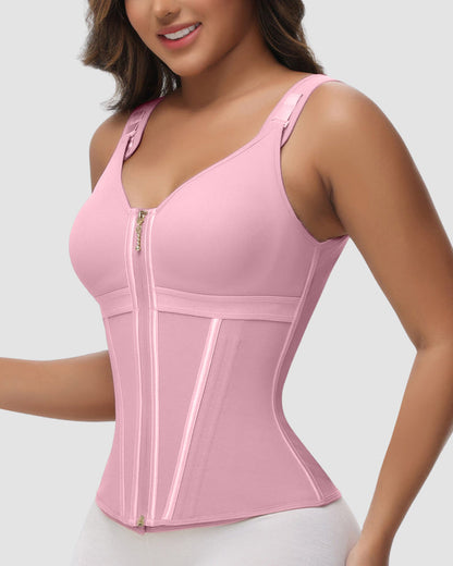 Extreme Latex Corset Waist Vest With Bra