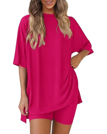 Oversized Womens 2 Piece Sets Summer Outfits 2025
