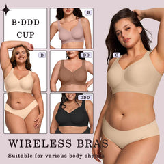 Wireless Full Coverage Bras No Underwire Comfortable Padded Bras