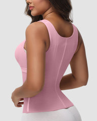 Double-Layer Tummy Control Waist Shapewear with Bra