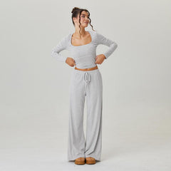 Women's Slouchy Stripe Cozy Two Piece Outfits