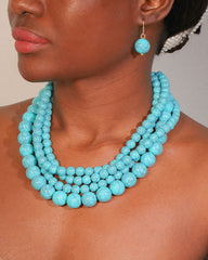 Vintage Bohemian Cracked Beads Layered Necklace