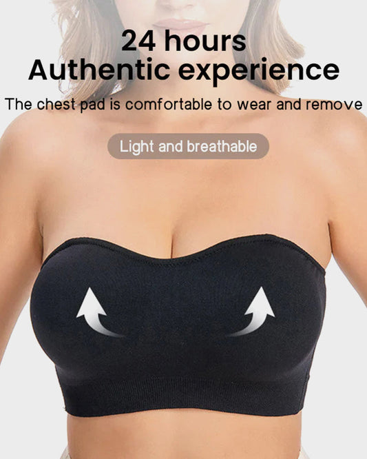 Strapless Bras Non-Slip Silicone Padded Bandeau Bra(2 Pack)