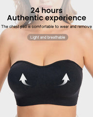 Strapless Bras Non-Slip Silicone Padded Bandeau Bra(2 Pack)