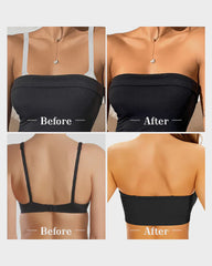 Strapless Bras Non-Slip Silicone Padded Bandeau Bra(2 Pack)