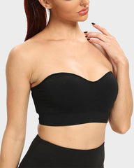 Strapless Bras Non-Slip Silicone Padded Bandeau Bra(2 Pack)