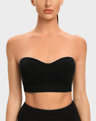 Strapless Bras Non-Slip Silicone Padded Bandeau Bra(2 Pack)