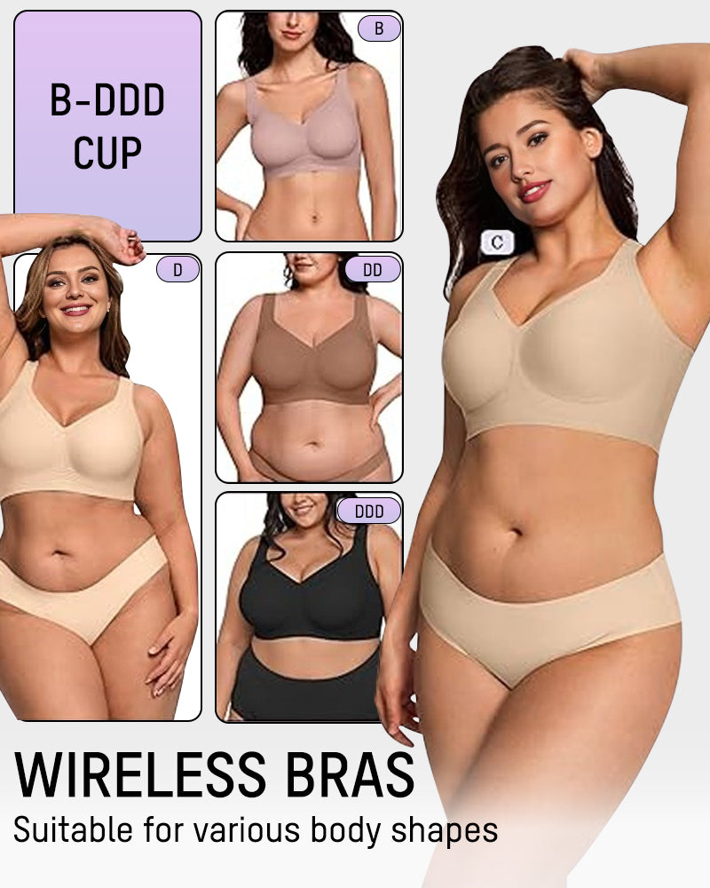 Wireless Full Coverage Bras No Underwire Comfortable Padded Bras