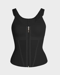 Double-Layer Tummy Control Waist Shapewear with Bra