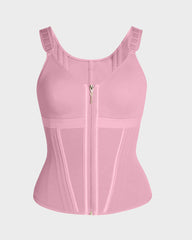 Double-Layer Tummy Control Waist Shapewear with Bra
