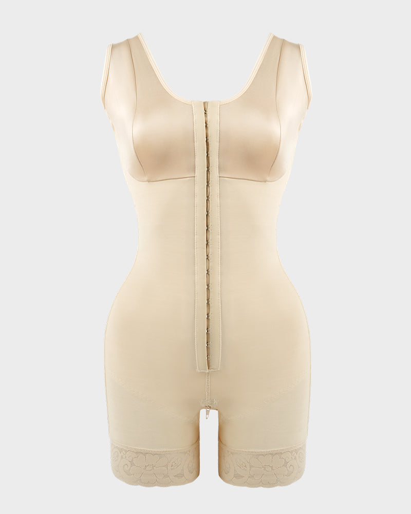Plus Size Tummy Control Full Shapewear Butt Lifter with Zipper Crotch