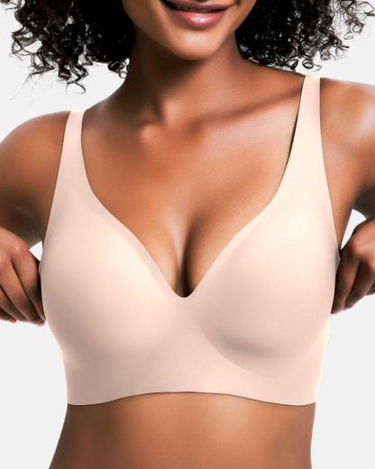 Wireless Womens Push Up Deep V Everyday Bras