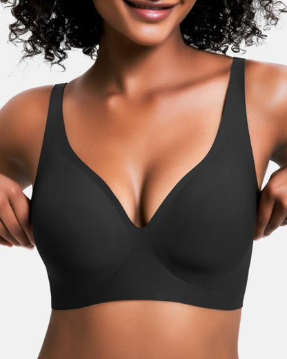 Wireless Womens Push Up Deep V Everyday Bras