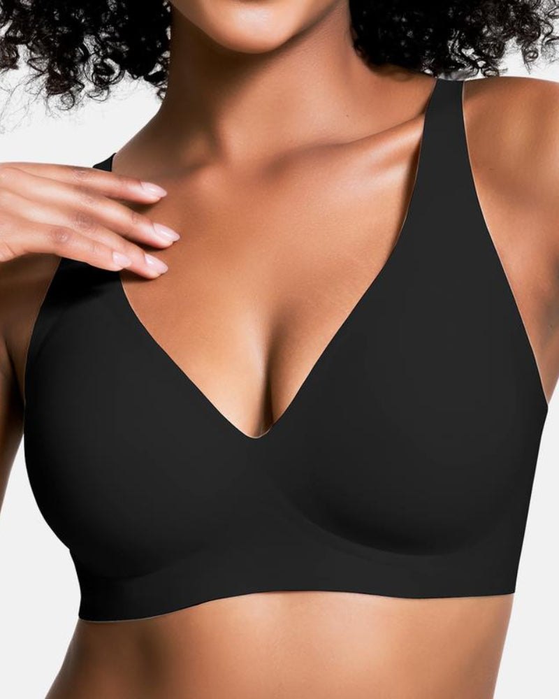 Wireless Womens Push Up Deep V Everyday Bras
