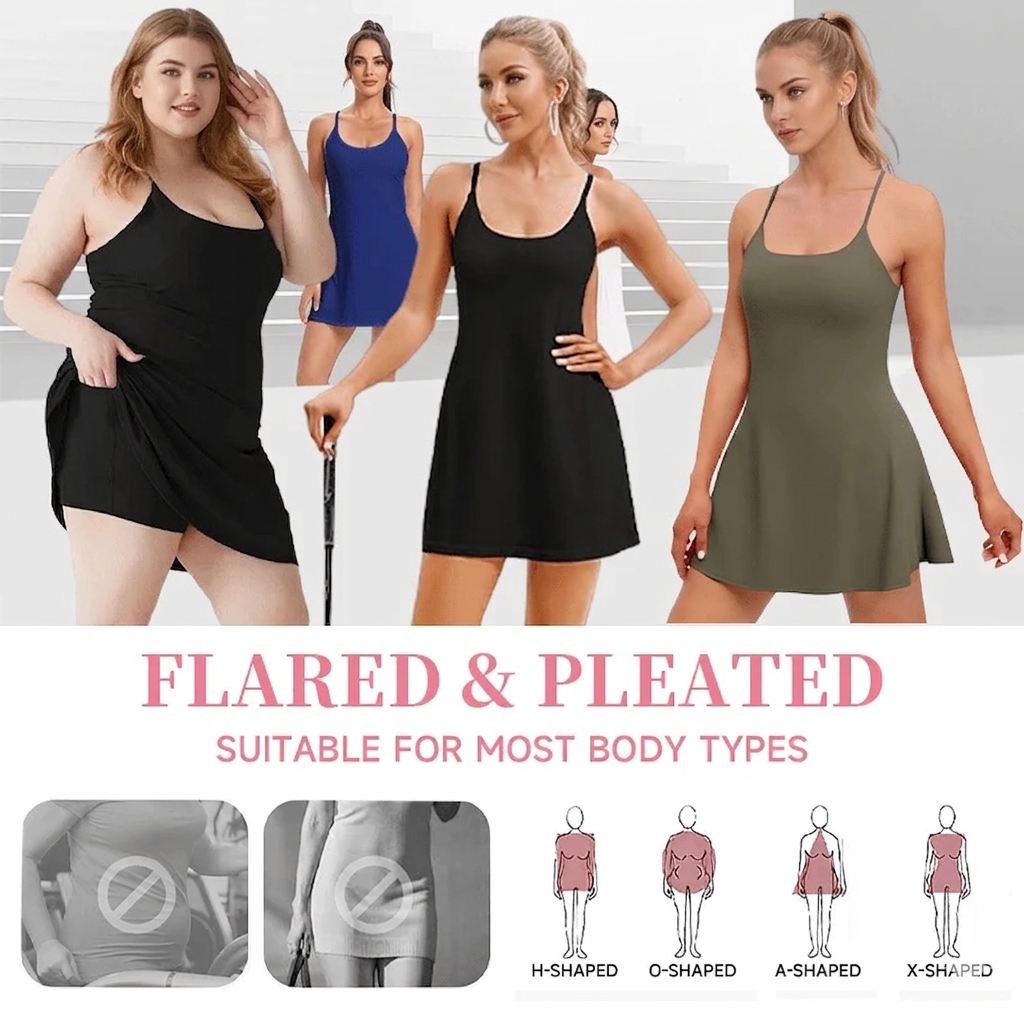 Athletic Dress with Unique Built-in Shorts