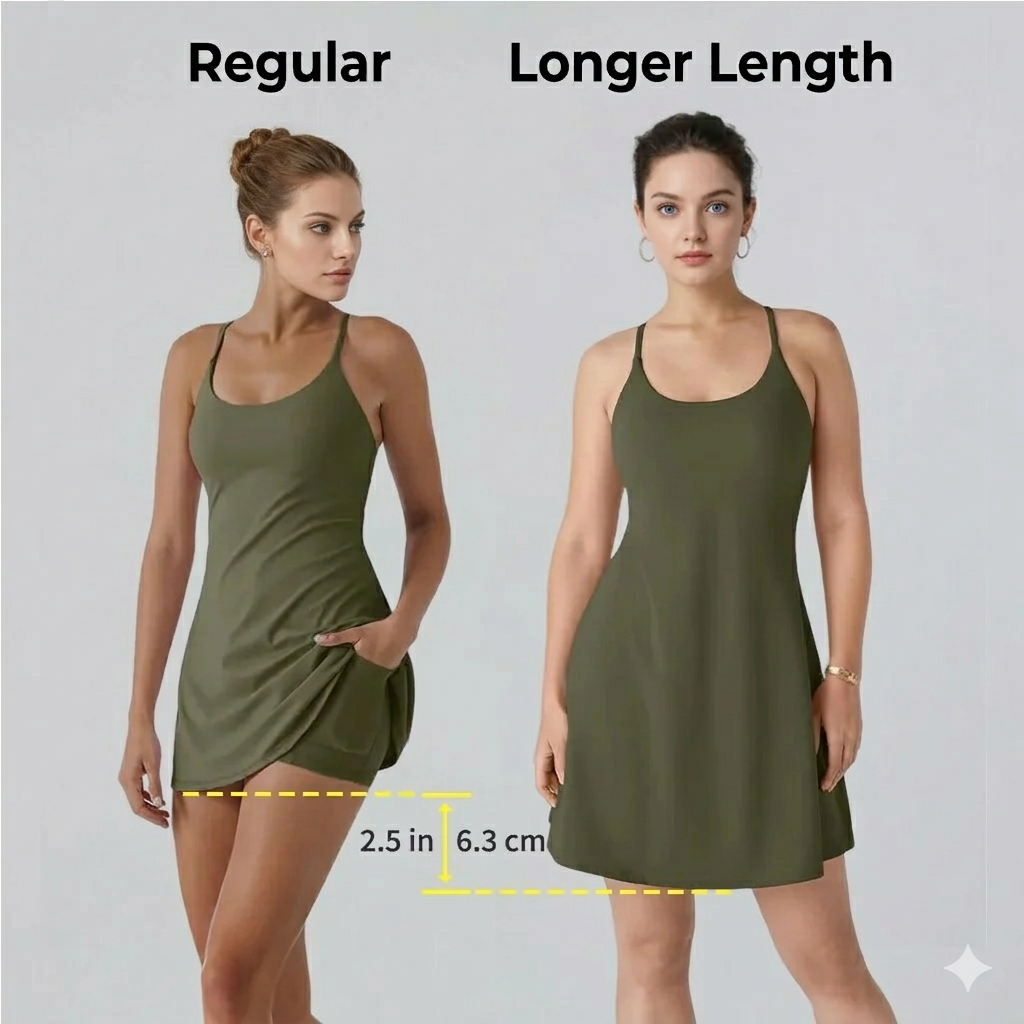 Athletic Dress with Unique Built-in Shorts