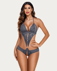 Deep V Lace One Piece Teddy