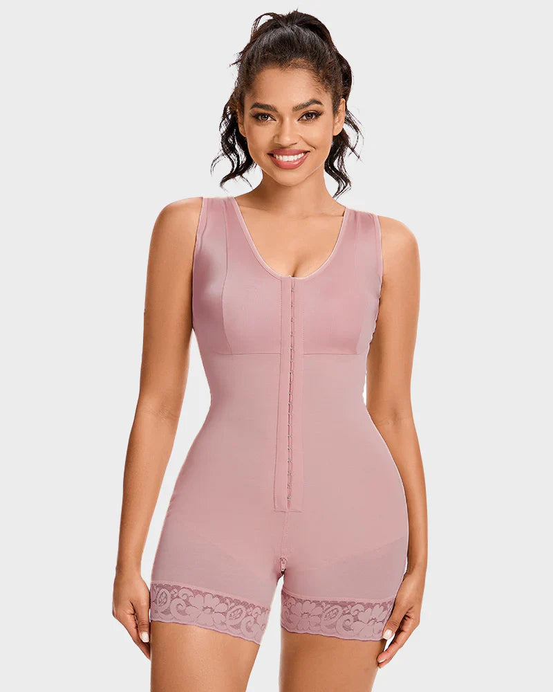 Plus Size Tummy Control Full Shapewear Butt Lifter with Zipper Crotch