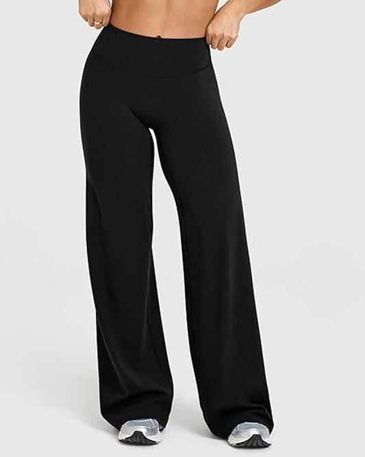 High Waist Stretch Casual Soft Straight Leg Pants