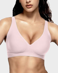 Seamless DeepVPush-Up Wireless Bra
