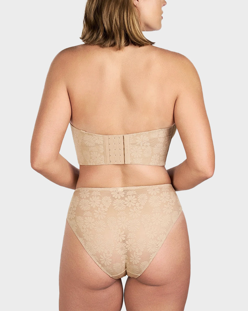 Smooth Lace Longline Strapless Underwire Bra