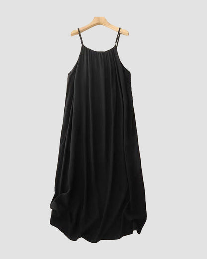 Women’s Solid Color Backless Slip Dress