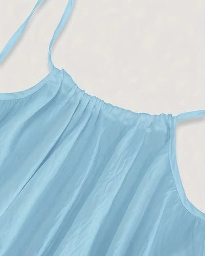 Women’s Solid Color Backless Slip Dress