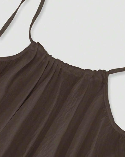 Women’s Solid Color Backless Slip Dress