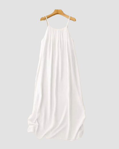 Women’s Solid Color Backless Slip Dress