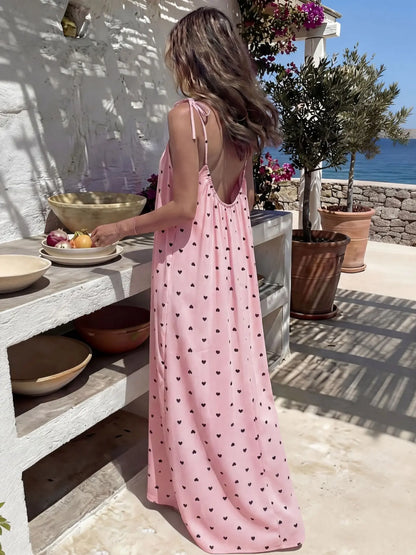 Women’s Solid Color Backless Slip Dress