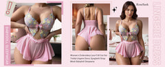 Embroidered Women Sexy Bodysuit Lingerie
