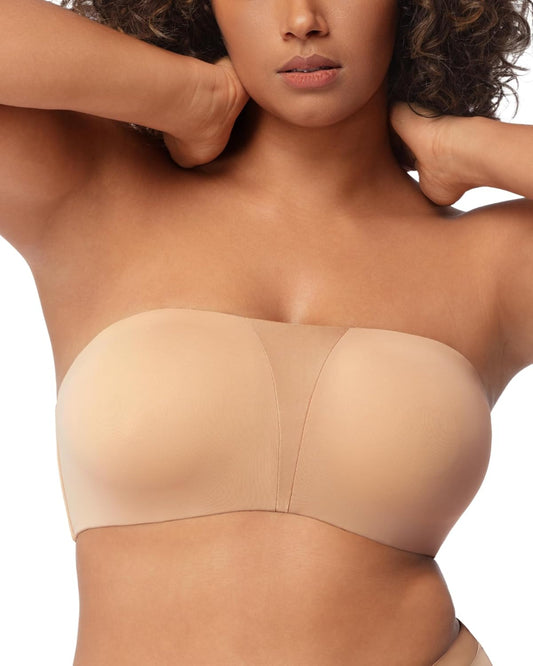 2025 Hot Plus Size Full Coverage Non-slip Underwire Strapless Bras