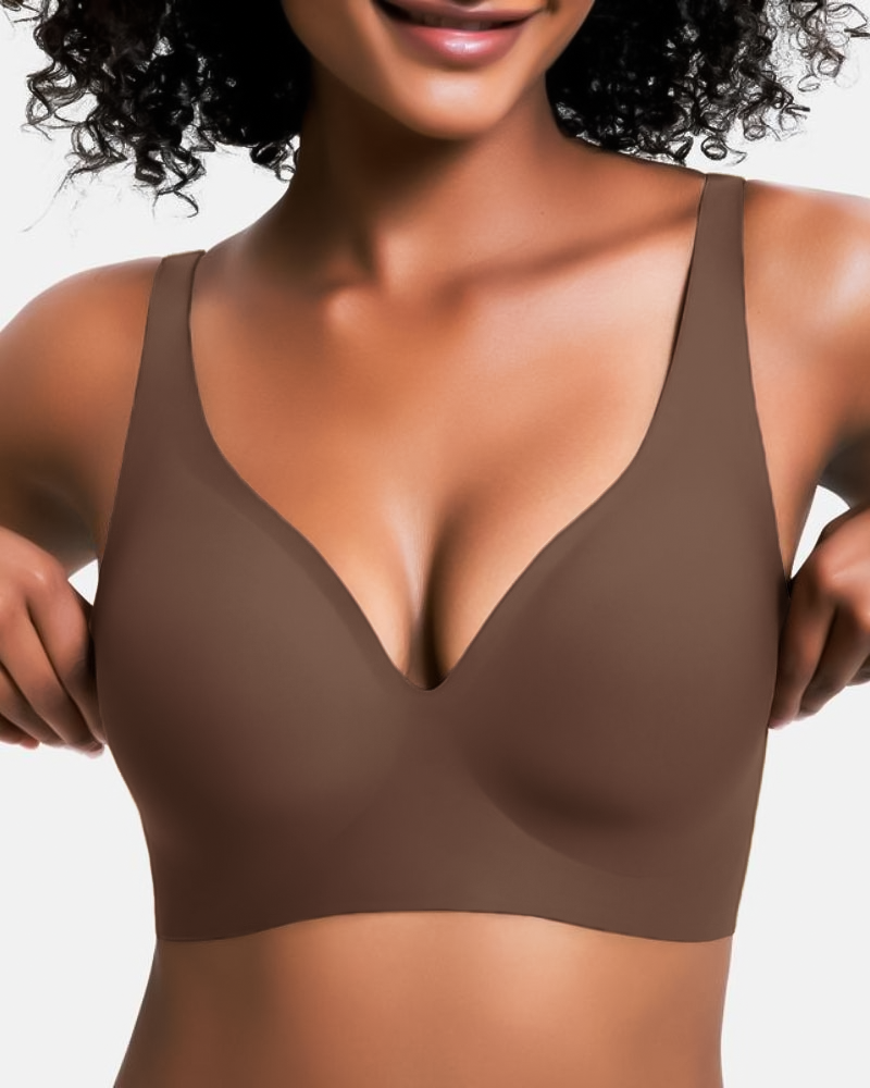 Wireless Womens Push Up Deep V Everyday Bras