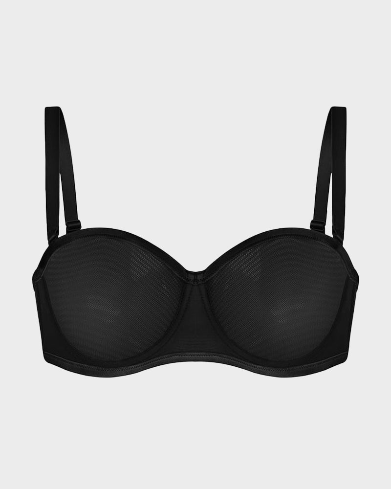 🔥Buy 1 Get 2nd 50% Off🔥Strapless Mesh Underwire Balconette Bra