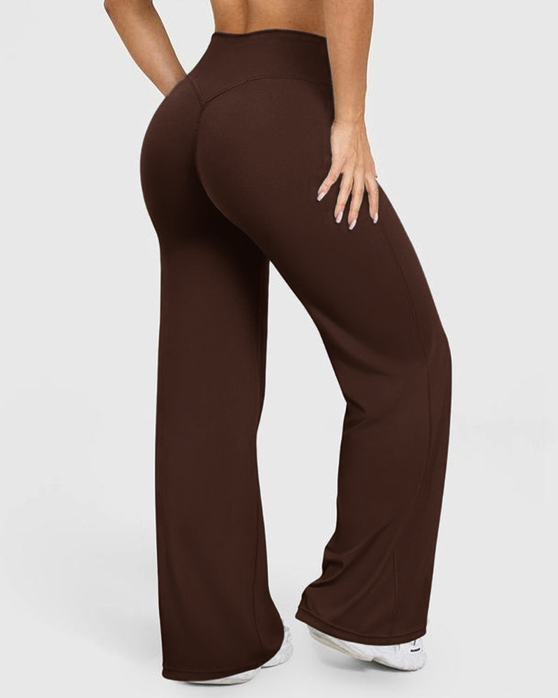 High Waist Stretch Casual Soft Straight Leg Pants