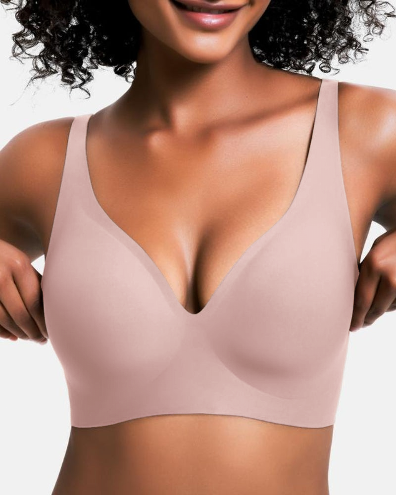 Wireless Womens Push Up Deep V Everyday Bras