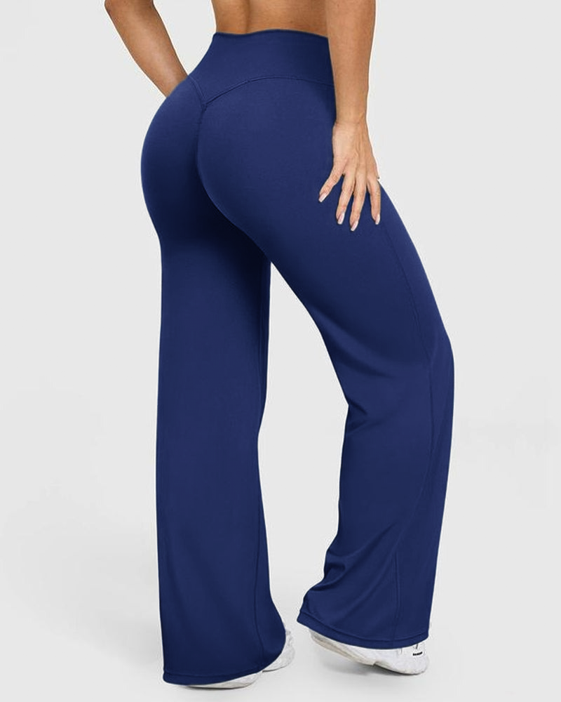 High Waist Stretch Casual Soft Straight Leg Pants